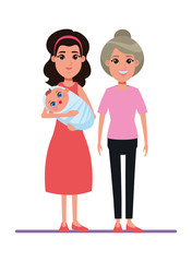 family avatar cartoon character portrait