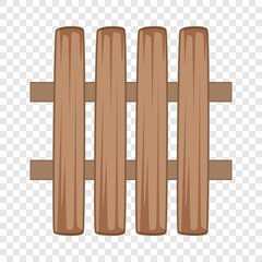 Wooden fence icon. Cartoon illustration of wooden fence vector icon for web