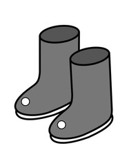 長靴ツヤ線(黒色)