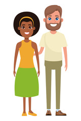couple avatar cartoon character portrait