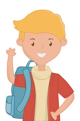 Boy cartoon of school design