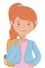 Girl cartoon of school design