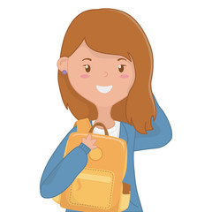 Girl cartoon of school design