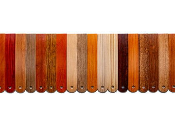 Samples of multi-colored plastic lamination
