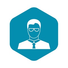 Teacher icon in simple style on a white background vector illustration