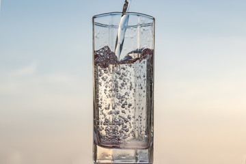 Clear glass with clean water