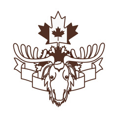 Obraz premium Moose forest animal of canada design