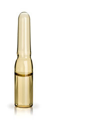 Ampoule with medicine close up