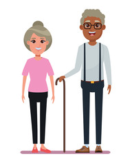 elderly people avatar cartoon character
