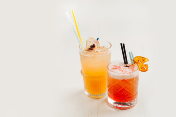 Variety summer drinks.