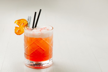 Fresh summer drink with citrus.