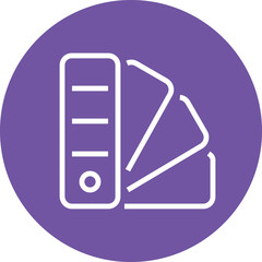 Color Swatch Paint Samples Outline Icon