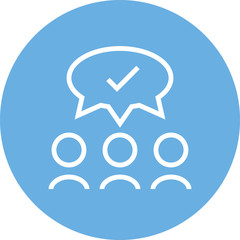 Crowd Consensus Agreement Outline Icon