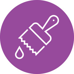 Fototapeta premium Paint Brush Remodeling Outline Icon