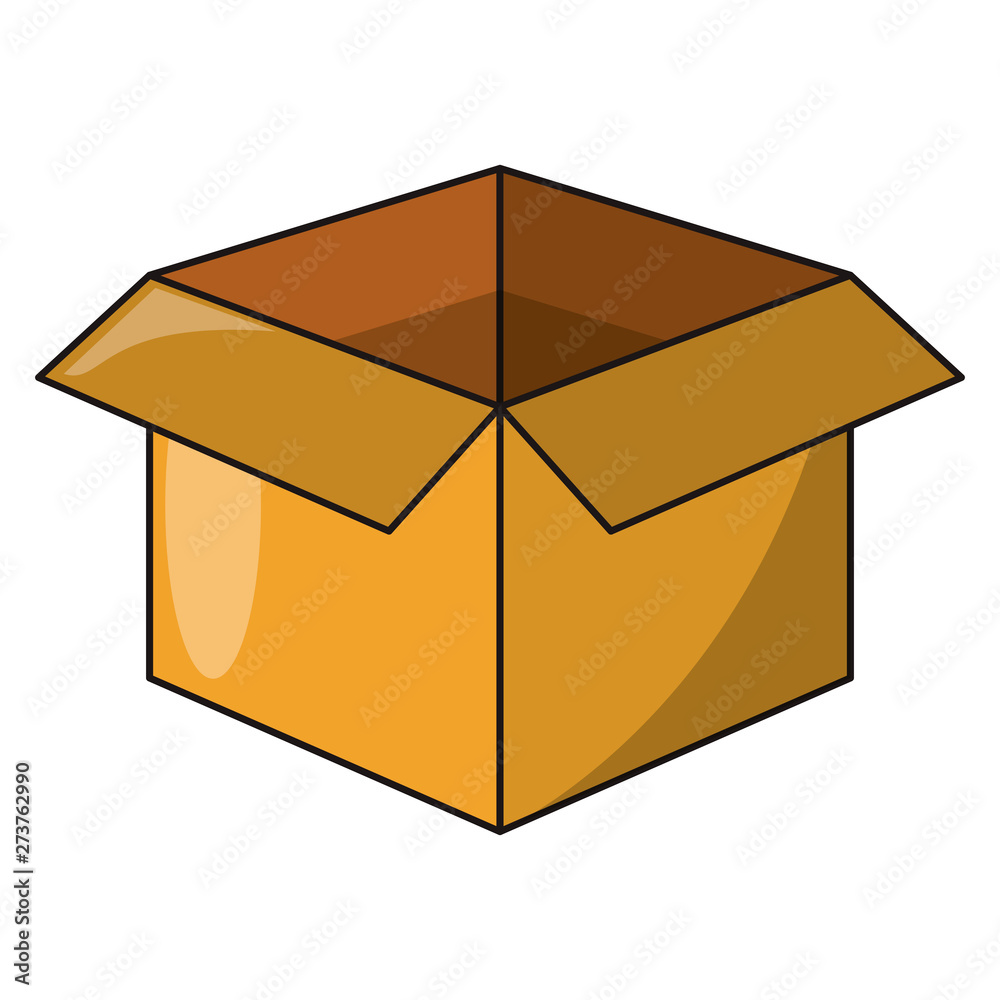 Canvas Prints cardboard box open delivery symbol isolated