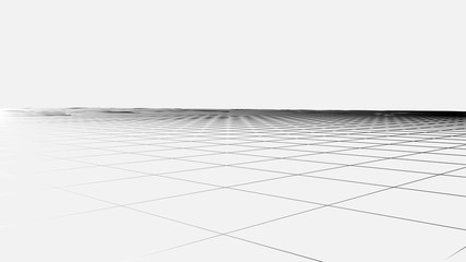 Fototapeta premium Abstract vector wireframe landscape. Abstract mesh background. Polygonal mountains. Vector illustration.