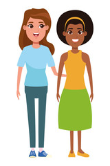 women avatar cartoon character portrait