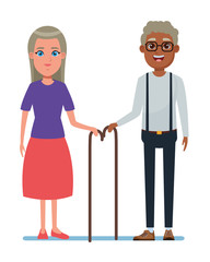 elderly people avatar cartoon character