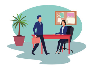 business people avatars cartoon character