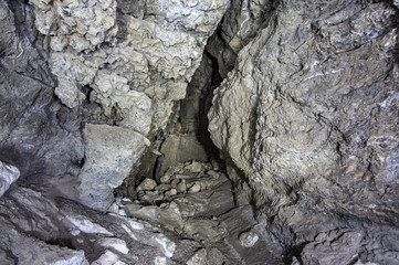 Gallery in the karst cave