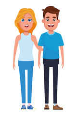 couple avatar cartoon character portrait