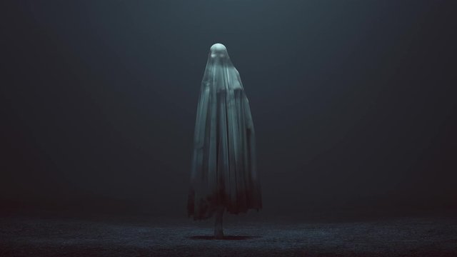 Floating Evil Spirit with in a foggy void 3d animation