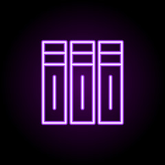 editorial, volumes neon icon. Elements of editorial design set. Simple icon for websites, web design, mobile app, info graphics