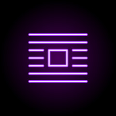 editorial, wrap neon icon. Elements of editorial design set. Simple icon for websites, web design, mobile app, info graphics