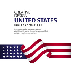 United States Independent Day Poster Creative Design Illustration Vector Template