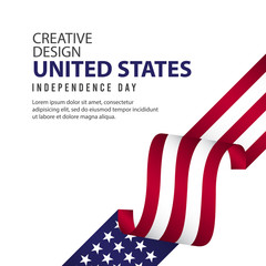 United States Independent Day Poster Creative Design Illustration Vector Template