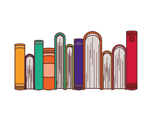 Obraz premium Group of books and hand design