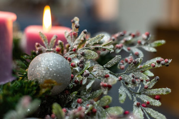 christmas decoration with candle
