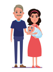 family avatar cartoon character portrait