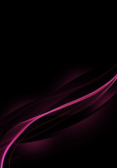 Abstract background waves. Black and pink abstract background