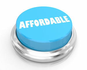 Affordable Budget Priced Low Special Deal Blue Button 3d Illustration