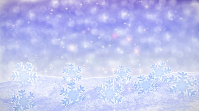 White Snowfalling Background Loop - winter theme