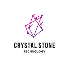Abstract Crystal Stone Technology Logo Design Inspiration custom logo design vector custom logo design vector