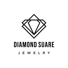 Fototapeta premium Abstract Diamond Geometric Line art Logo Design Inspiration custom logo design vector