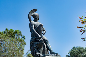 Statue of Theseus under blue sky