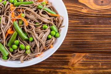 Soba noodles salad