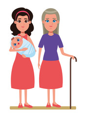 family avatar cartoon character portrait