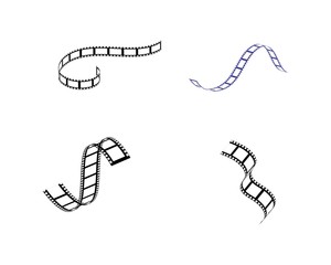 blank old filmstrip illustration vecto