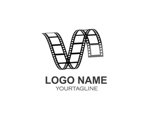 blank old filmstrip illustration vecto