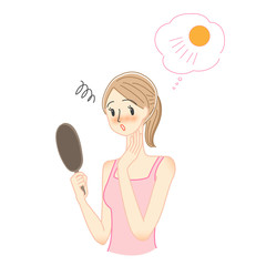 女性　日焼け　肌トラブル　UV