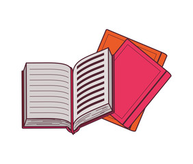 Group of books and hand design