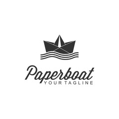 paper boat logo design
