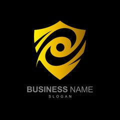 logo shield with luxurious design and modern look, logo ready to use