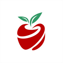 abstract apple logo design