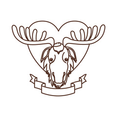 Moose forest animal of canada design