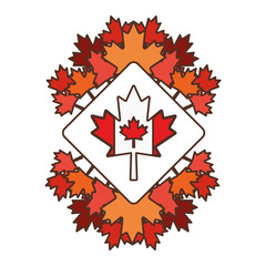 Maple leaf flag and canada symbol design